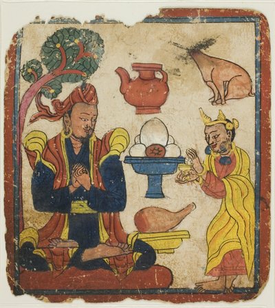 Kung Mangkur närd av drottning Devika, från en uppsättning initieringskort (Tsakali) av Unknown artist