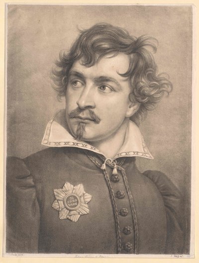 Kung av Bayern Ludvig I (tryck) av Unknown artist