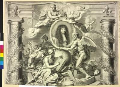 Kung av Frankrike Ludvig XIV (tryck) av Unknown artist