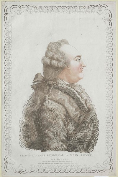 Kung av Frankrike Ludvig XVI (tryck) av Unknown artist