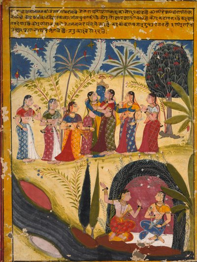 Krishna och Gopis av Unknown artist