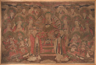 Ksitigarbha Bodhisattva med församling av Unknown artist
