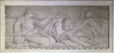 Historieskrivning på tidens axel, mellan 1775 och 1785 (olja på trä) av Unknown artist