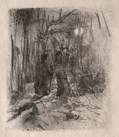 Busks kyrkogård av Unknown artist