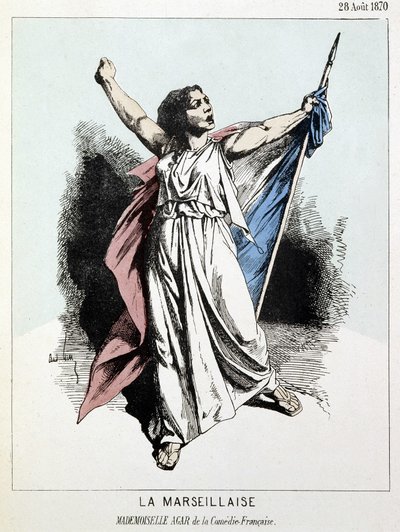 La Marseillaise: Fröken Agar från den franska komedin av Unknown artist