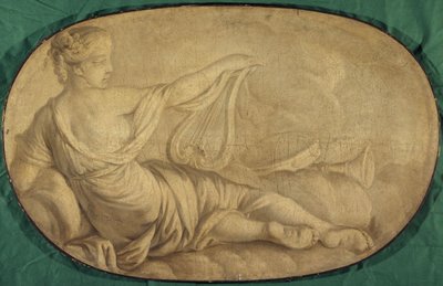 La Musique (allegori, dekorationsmålning för Hôtel La Rivière i Canillac) av Unknown artist