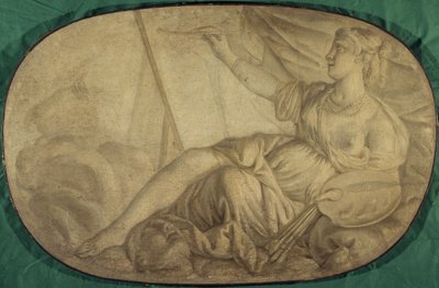 La Peinture (allegori, dekorationsmålning för Hôtel La Rivière i Canillac) av Unknown artist
