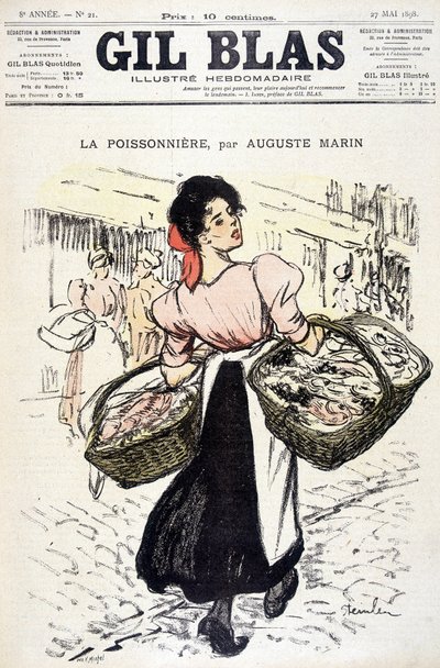 La fishonniere av Auguste Marin. I ""Gil Blas"", den 27/05/1898. av Unknown artist