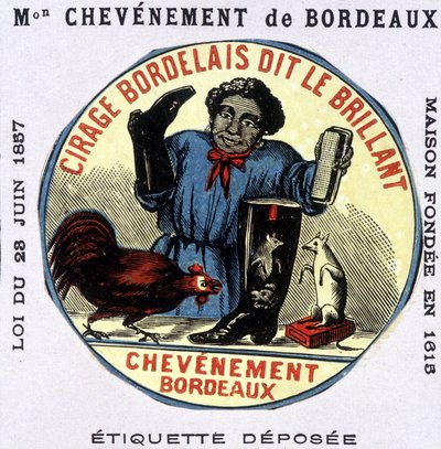 Etikett för ""Bordelais polish dit le Brillant: Chevènement de Bordeaux"". n.d. 1800-talet av Unknown artist