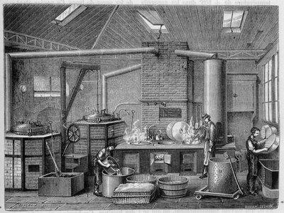 Laboratorium för tillagning av konserver - i "" Industrins underverk"" av Louis Figuier av Unknown artist