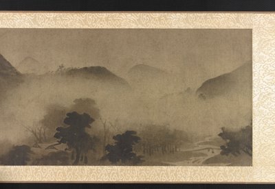 Landskap: berg i dimma av Unknown artist
