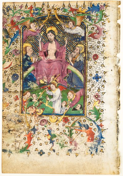 Blad från en timbok: The Last Judgment av Unknown artist