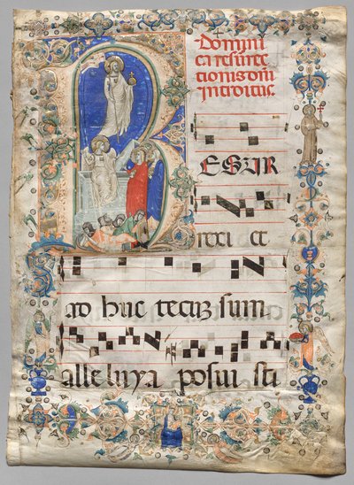 Leaf from a Gradual: Historiated Initial R: The Resurrection (recto) av Unknown artist