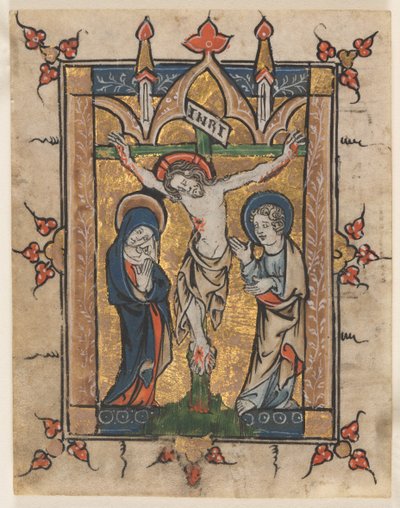Blad från en psalter: Korsfästelsen av Unknown artist
