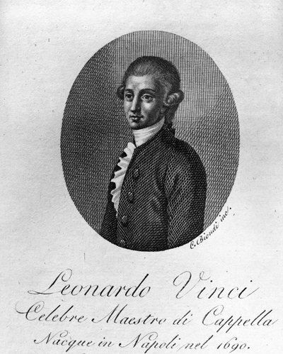 Leonardo Vinci, italiensk kompositör av Unknown artist