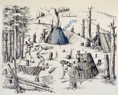 Kolgruvarbetarna - i "" La cross aux mines""" av Unknown artist