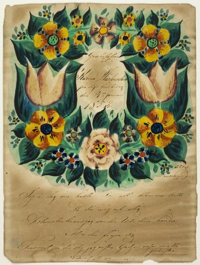 Grattisbrev till Karna Martensdottir av Unknown artist