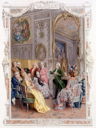 Litterär mässa på 1700-talet - i "En kvinna av kvalitet under det senaste århundradet"" av Unknown artist