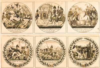 Louis Antoine (Louis-Antoine) av Bourbon, hertig av Angouleme (Louis de France eller Louis XIX (1775-1884) under den spanska expeditionen 1823: intagande av Trocadero, intagande av Madrid, kapitulation av Cadiz, slaget vid Navarin, bakom Spanska framför Ba av Unknown artist