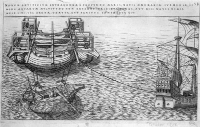 Maskin för räddning av fartyg på 1500-talet - red. 1578 av Unknown artist