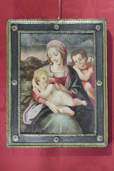 Madonna med barn och Johannes Döparen av Unknown artist