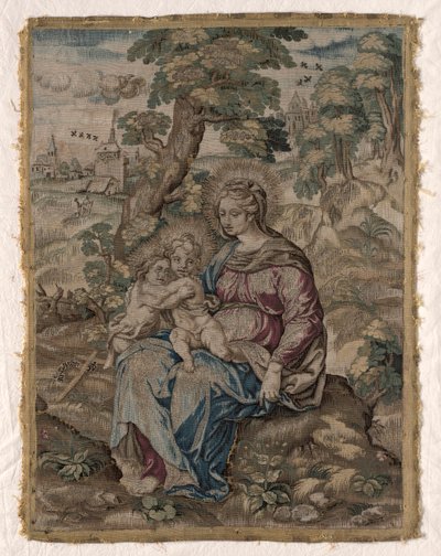 Madonna med Kristusbarnet och Johannes Döparen av Unknown artist