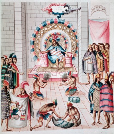 Att göra offer till kungen (akvarell, ca 1770-1780) av Unknown artist