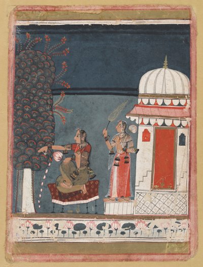 Malashri Ragini från en Ragmala-serie av Unknown artist