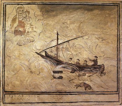Man vid havet. 1500-talsvoto från kyrkan Madonna dell