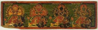 Manuskriptomslag från förhärligandet av den stora gudinnan (Devimahatmya) av Unknown artist