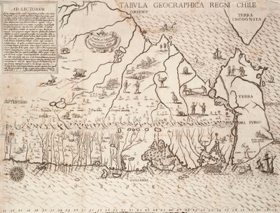 Karta över Chile sammanställd av jesuiter av Unknown artist