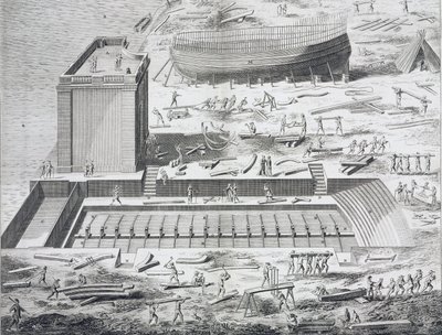 Marine, byggarbetsplats i "" The Encyclopedia of Diderot and Alembert. av Unknown artist