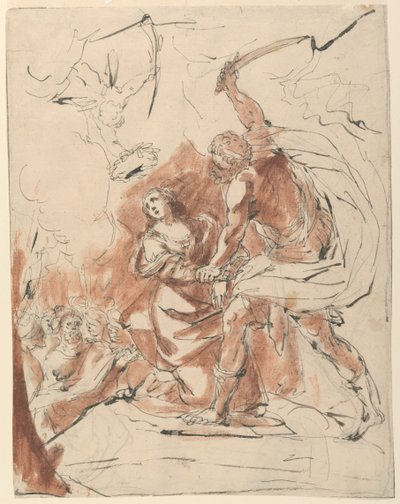 Martyrskap av en kvinnlig helgon av Unknown artist