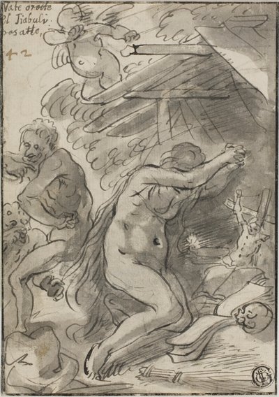 Maria Magdalena i vildmarken av Unknown artist