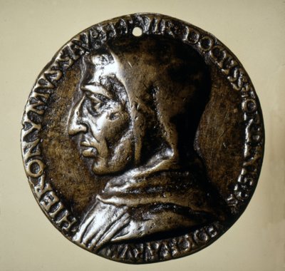 Medalj med bilden av Savonarola (Girolamo Savonarola) - 1500-talet av Unknown artist