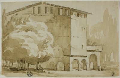 Medeltida spannmålsmagasin i den romerska Campagna av Unknown artist