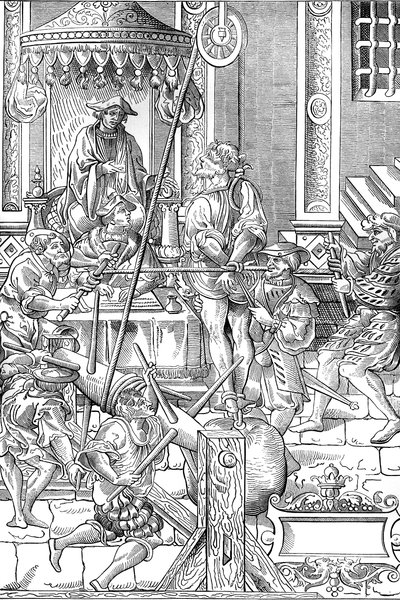 Medeltida tortyrscen: estrapaden av Unknown artist