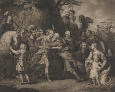 Jakobs och Esaus möte av Unknown artist