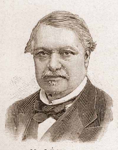 Medlemmar av Academy Francaise 1895: porträtt av Leon Say (1826-1896), fransk ekonom och politiker. av Unknown artist