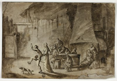 Män och kvinnor på krogen av Unknown artist