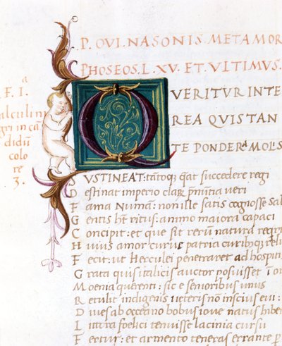 Metamorfoser av Ovide. 1400-talsmanuskript. Comunale biblioteca de Rimini av Unknown artist