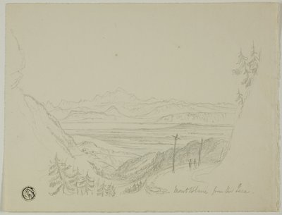 Mont Blanc från Jura av Unknown artist