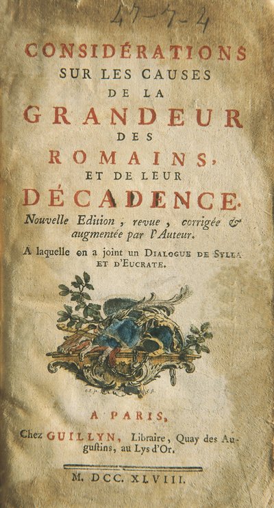 Montesquieu, Charles-Louis de Secondat, baron de la Brede av Unknown artist