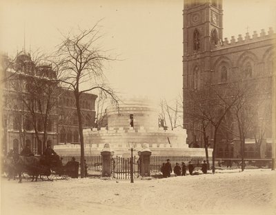 Montreal, islabyrint framför Notre-Dame-kyrkan av Unknown artist