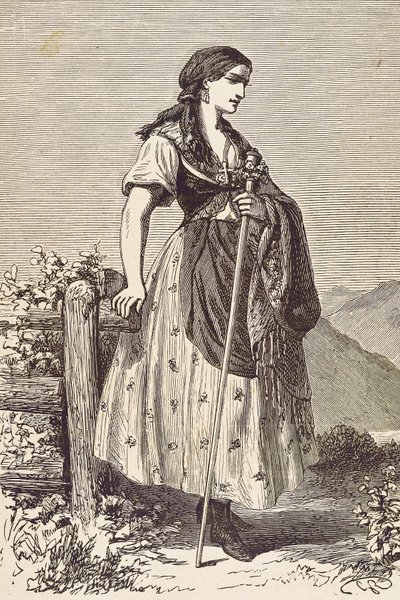 Moravia kvinna av Unknown artist