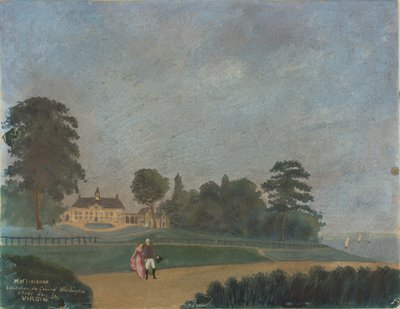 Mount Vernon, general Washingtons hem, Virginia av Unknown artist