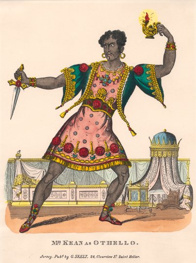 Mr Kean som Othello av Unknown artist