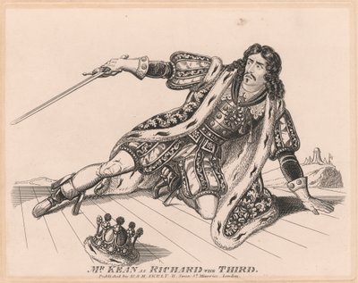 Mr Kean som Richard III av Unknown artist