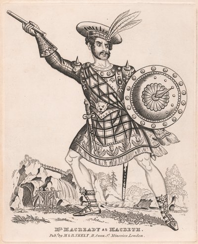 Mr Macready som Macbeth av Unknown artist