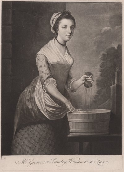 Fru Grosvenor tvättkvinna till drottningen av Unknown artist